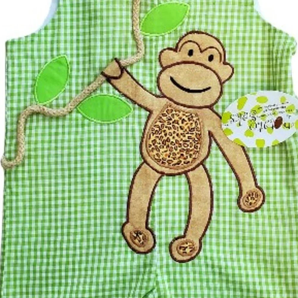NWT Potato Saks Monkey Shortalls - Size 18M